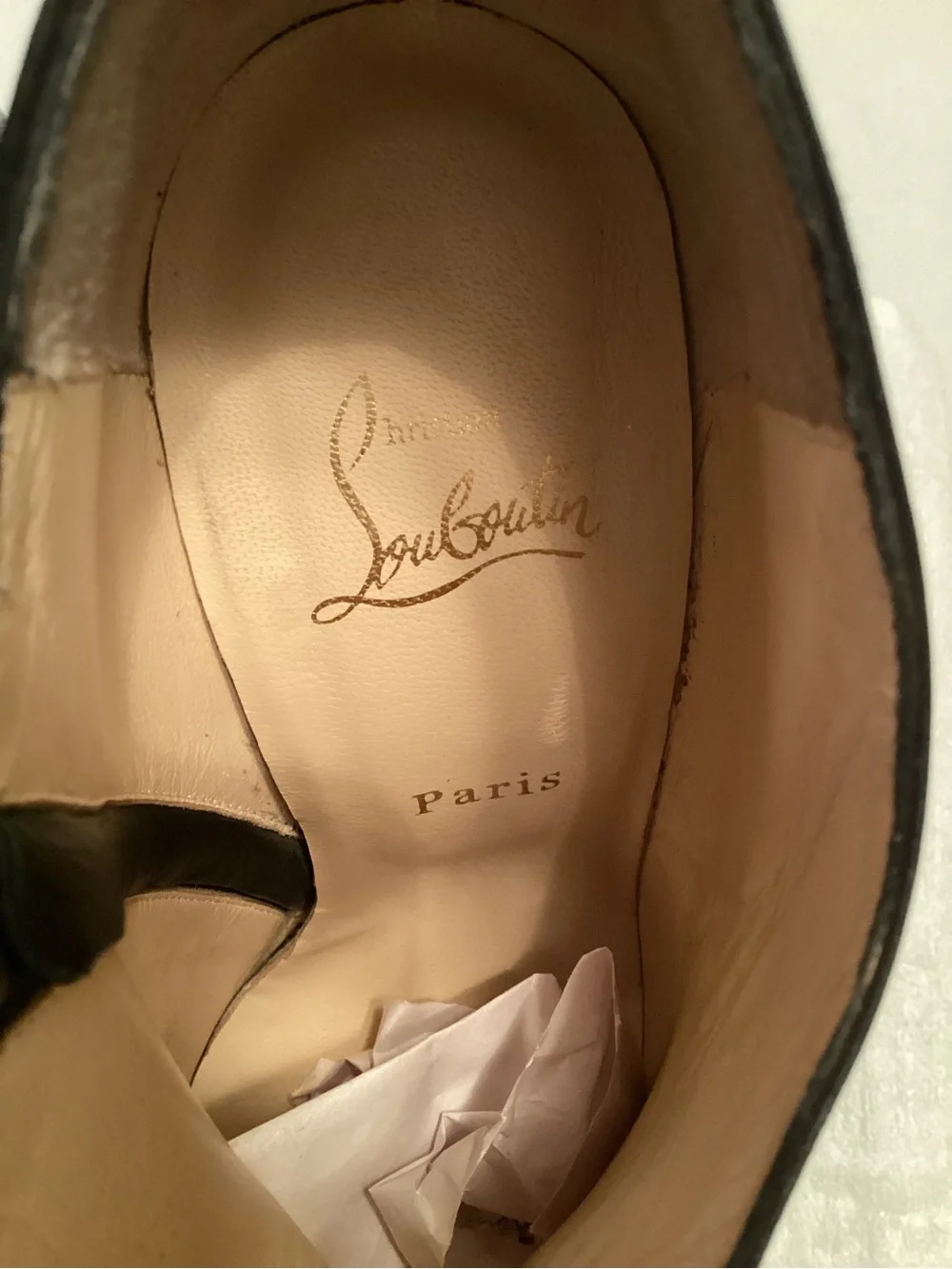 Christian Louboutin Recouzetta Black Leather Ankle Boots SZ 39.5
